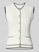 Jake*s Collection Strickjacke mit Knopfleiste in Offwhite, Größe XL