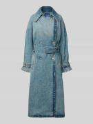 Hugo Blue Relaxed Fit Trenchcoat aus reiner Baumwolle in Jeansblau, Gr...