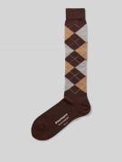 Burlington Kniestrümpfe mit Argyle-Print Modell 'Marylbone' in Dunkelb...