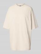 Karo Kauer Oversized T-Shirt mit Label-Print in Hellgrau, Größe L