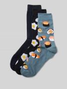 Jack & Jones Socken mit elastischem Rippenbündchen im 3er-Pack in Blac...