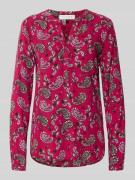 Christian Berg Woman Blusenshirt aus Viskose mit V-Ausschnitt in Fuchs...