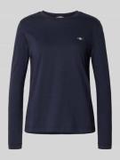 Gant Longsleeve mit Rundhalsausschnitt und Logo-Stitching in Marine, G...