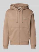Jack & Jones Sweatjacke mit Känguru-Tasche und Reißverschluss in Beige...