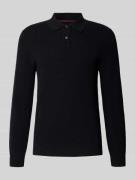 Christian Berg Men Slim Fit Poloshirt mit Knopfleiste in Black, Größe ...