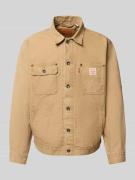 Levi's® Relaxed Fit Hemdjacke mit Brusttaschen in Beige, Größe L