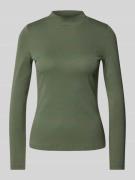Christian Berg Woman Longsleeve mit Stehkragen in Oliv, Größe L