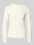 Christian Berg Woman Longsleeve mit Stehkragen in Offwhite, Größe L