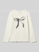 s.Oliver RED LABEL Regular Fit Langarmshirt aus Baumwoll-Mix in Weiss,...
