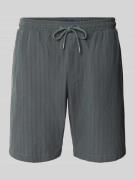 Christian Berg Men Shorts mit elastischem Bund in Stein, Größe 3XL