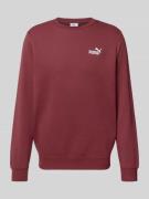 PUMA PERFORMANCE Sweatshirt mit Label-Stitching in Bordeaux, Größe XXL