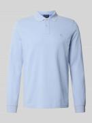MCNEAL Regular Fit Poloshirt mit Label-Stitching in Hellblau, Größe L