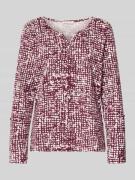 Tom Tailor Regular Fit Langarmshirt aus reiner Baumwolle in Bordeaux, ...