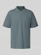 Jack & Jones Poloshirt mit kurzer Knopfleiste in Blau, Größe L