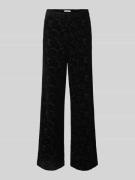 Brax Wide Fit Stoffhose mit Allover-Print Modell 'Maine' in Black, Grö...