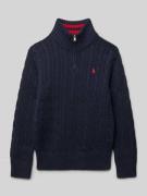 Polo Ralph Lauren Teens Strickpullover mit Stehkragen und Reißverschlu...