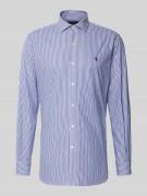 Polo Ralph Lauren Regular Fit Business-Hemd mit Logo-Stitching in Roya...