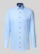 OLYMP Modern Fit Businesshemd aus reiner Baumwolle in Bleu, Größe 40