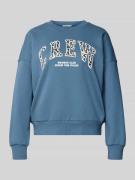 Tom Tailor Denim Loose Fit Sweatshirt aus reiner Baumwolle in Blau, Gr...