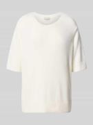 Milano Italy Oversized Strickpullover mit Rundhalsausschnitt in Offwhi...