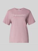 Vila T-Shirt mit Rundhalsausschnitt Modell 'SYBIL EMPOWERMENT' in Mauv...