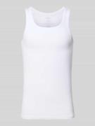 Snocks Tanktop mit geripptem Rundhalsausschnitt in Weiss, Größe L