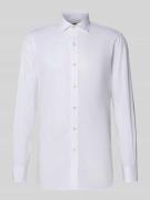 Polo Ralph Lauren Slim Fit Business-Hemd mit Logo-Stitching in Weiss, ...