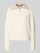 Mango Strickpullover aus Viskose-Mix mit Troyer-Kragen Modell 'RIZON' ...