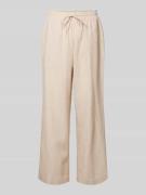FREE/QUENT Stoffhose aus Leinen-Viskose-Mix Modell 'LAVA' in Sand Mela...