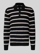 MCNEAL Strickpullover mit Kentkragen in Black, Größe L