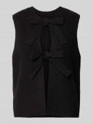 Pieces Regular Fit Strickweste mit Bindeverschluss Modell 'SILLY' in B...