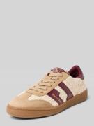 Marc O'Polo Low Top Sneaker aus Leder-Mix in Sand, Größe 36