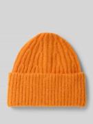 American Vintage Strickmütze mit breitem Bund Modell 'EAST' in Orange,...