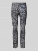 comma Slim Fit Stoffhose mit elastischem Bund in Black, Größe 34