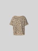 Juvia T-Shirt mit Allover-Animal-Print in Sand, Größe M