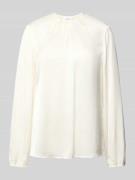 comma Regular Fit Bluse aus Viskose mit gelegten Falten in Weiss, Größ...