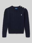 Polo Ralph Lauren Kids Strickpullover mit Label-Stitching in Marine, G...