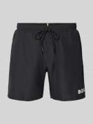BOSS Badehose mit Label Print Modell 'STARFISH' in Black, Größe M