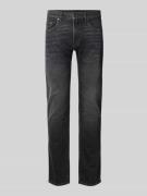 Pierre Cardin Tapered Fit Jeans im Used-Look Modell 'Lyon' in Dunkelgr...