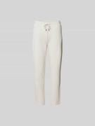 Juvia Slim Fit Sweatpants mit Tunnelzug in Ecru, Größe L