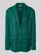 Karo Kauer Blazer mit Label-Patch und Reverskragen in Dunkelgruen, Grö...