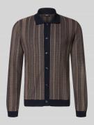 Cinque Slim Fit Strickjacke mit Umlegekragen Modell 'Cijanni' in Dunke...