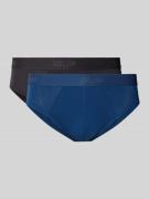 SLG Slip mit Label-Bund Modell 'Base Brief' im 2er-Pack in Anthrazit, ...