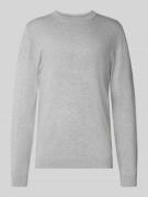 MCNEAL Strickpullover mit gerippten Abschlüssen in Mittelgrau Melange,...
