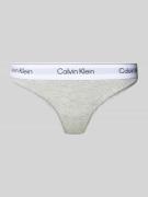 Calvin Klein Underwear String aus Baumwoll-Mix in Hellgrau, Größe L