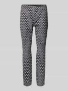 comma Slim Fit Stoffhose mit elastischem Bund in Black, Größe 34