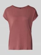 Vero Moda Regular Fit T-Shirt aus Lyocell-Mix Modell 'AVA' in Altrosa,...
