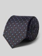 OLYMP Seidenkrawatte mit Strukturmuster in Mittelbraun, Größe 1