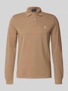 Polo Ralph Lauren Poloshirt mit Label-Stitching in Graphit, Größe L