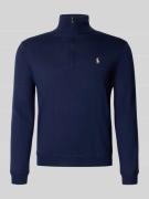 Polo Ralph Lauren Strickpullover mit Troyer-Kragen in Dunkelblau, Größ...